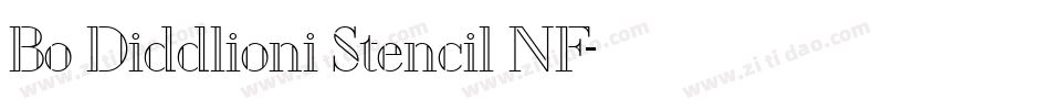 Bo Diddlioni Stencil NF字体转换